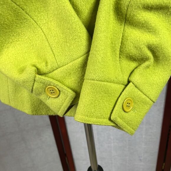 Vintage Jordan & Cole Wool Blend Yellowish/Green Colored Coat (Size: Med) - Picture 13 of 13